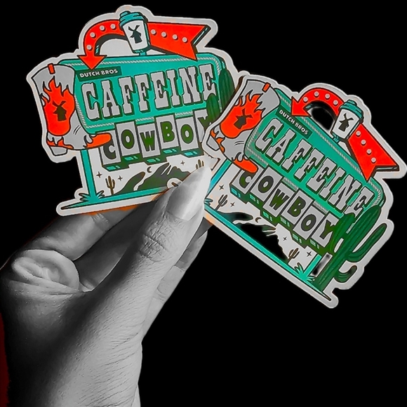 Dutch Bros Caffeine Cowboy Stickers - Vibrant Multicolor - Picture 2 of 3